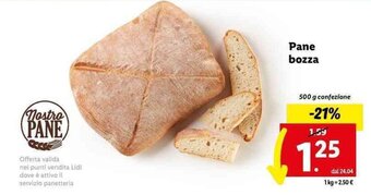 Lidl Pane bozza 500 g offerta