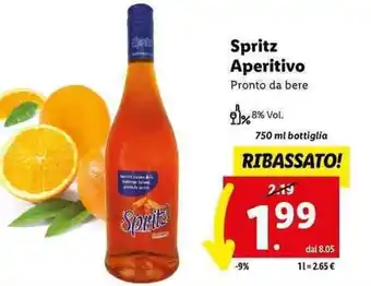 Lidl Spritz Aperitivo 750 ml bottiglia offerta
