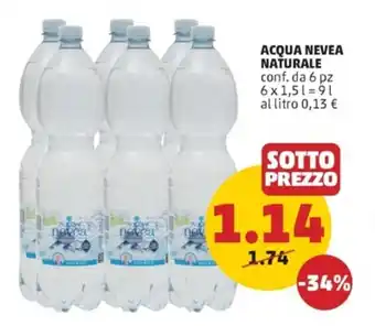 PENNY ACQUA NEVEA NATURALE conf. da 6 pz 6x1,51 offerta