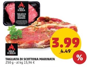 PENNY TAGLIATA DI SCOTTONA MARINATA 250 g offerta