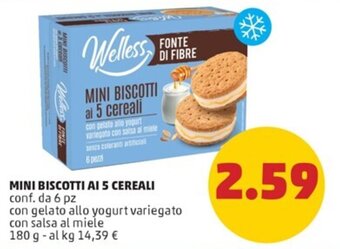 PENNY MINI BISCOTTI AI 5 CEREALI conf. da 6 pz 180 g offerta