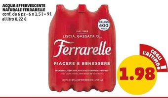 ACQUA EFFERVESCENTE NATURALE FERRARELLE conf. da 6 pz - 6x1,5 l
