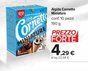 Carrefour Market Algida cornetto miniature offerta