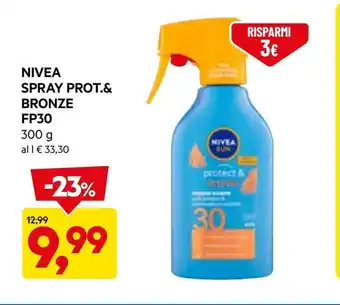 DPiù Nivea spray prot. & bronze fp30 offerta