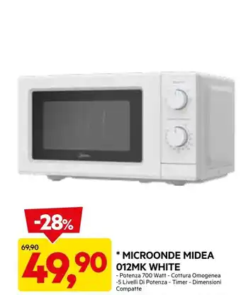 DPiù Midea microonde 012mk white offerta