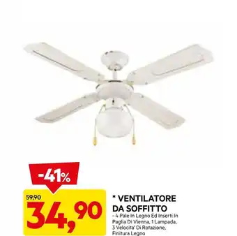 DPiù Ventilatore da soffitto offerta