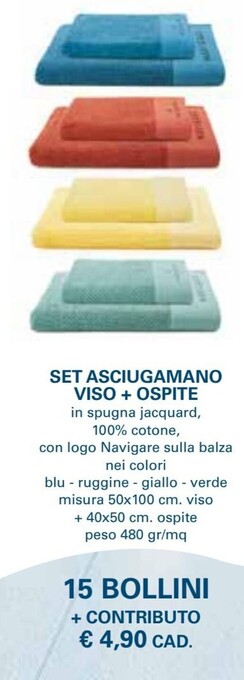 Set asciugamano viso + ospite