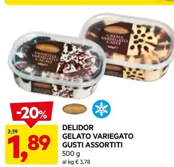 DPiù Delidor gelato veriegato offerta