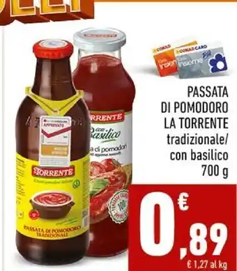 Conad Margherita La torrente passata di pomodoro offerta