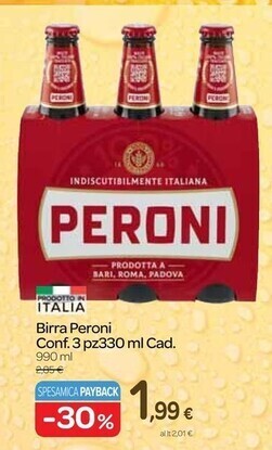 Carrefour Express Peroni birra offerta