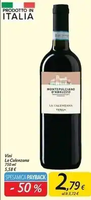 Carrefour Market La calenzana vini offerta