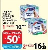Carrefour Market Vitakraft tappetini igienici assorbenti offerta