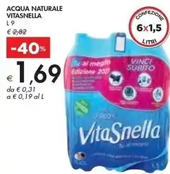 Bennet Vitasnella acqua naturale offerta