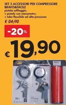 Bennet Bravo & facile set 3 accessori per compressore offerta