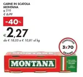 Bennet Montana carne in scatola offerta