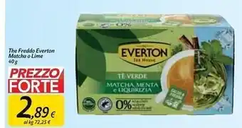 Everton the freddo matcha o lime