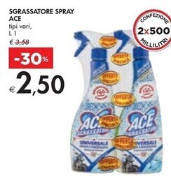 Bennet Ace sgrassatore spray offerta