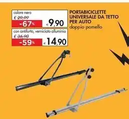 Bennet Portabiciclette universale da tetto per auto offerta