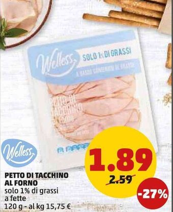 PENNY PETTO DI TACCHINO AL FORNO 120 g offerta