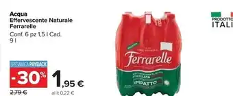 Carrefour Market Ferrarelle acqua effervescente naturale offerta