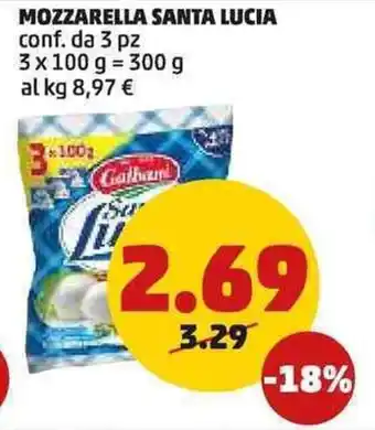 PENNY MOZZARELLA SANTA LUCIA conf. da 3 pz offerta
