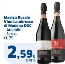 Sigma Mastro ducale vino lambrusco di modena doc offerta