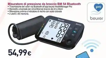 Unieuro Beurer misuratore di pressione da braccio bm 54 bluetooth offerta