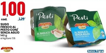 Eurospin Delizie dal sole sugo fresco al pesto con/ senza aglio offerta