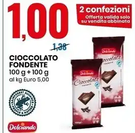Eurospin Dolciando cioccolato fondente offerta
