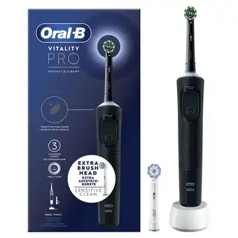 Unieuro Oral-b vitality spazzolino elettrico ricaricabile pro nero, 2 testine offerta