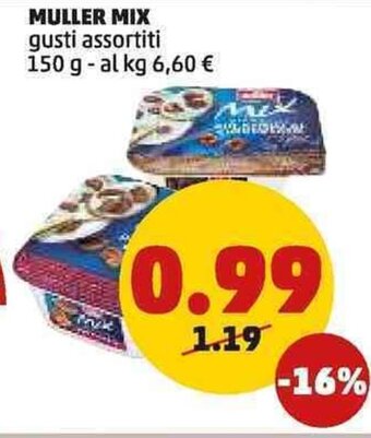 PENNY MULLER MIX gusti assortiti 150 g offerta