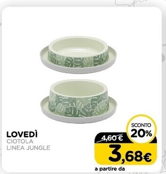 Lovedi ciotola linea jungle