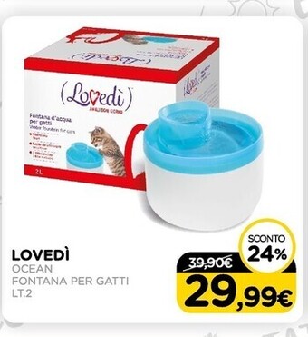 Arcaplanet Lovedi ocean fontana per gatti lt.2 offerta