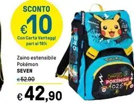 Iper La Grande Seven zaino estensibile pokémon offerta