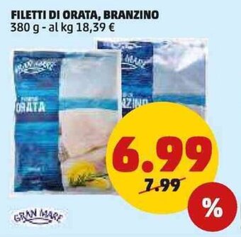 PENNY FILETTI DI ORATA, BRANZINO 380 g offerta