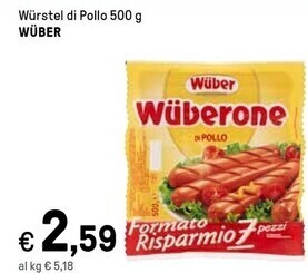 Iper La Grande Wuber wurstel di pollo offerta