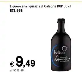 Eclìsse liquore alla liquirizia di calabria dop