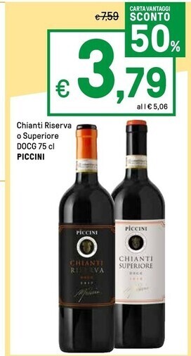 Iper La Grande Piccini chianti riserva o superiore docg offerta
