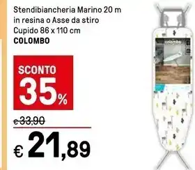 Iper La Grande Colombo stendibiancheria marino 20 m in resina o asse da stiro cupido offerta