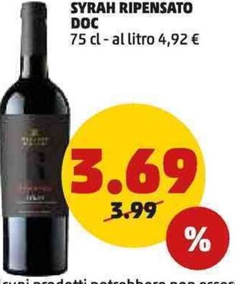 PENNY SYRAH RIPENSATO DOC 75 cl offerta