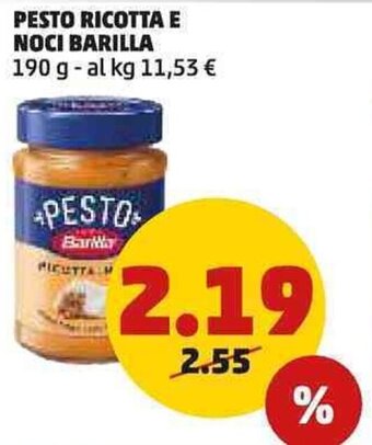 PENNY PESTO RICOTTA E NOCI BARILLA 190 g offerta