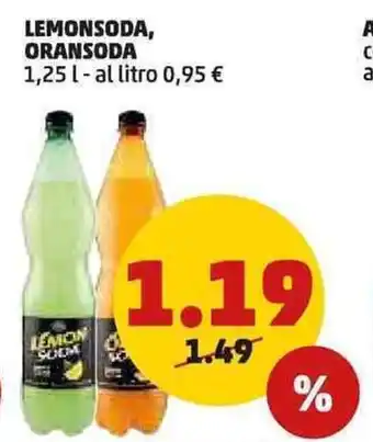 LEMONSODA, ORANSODA 1,25 l