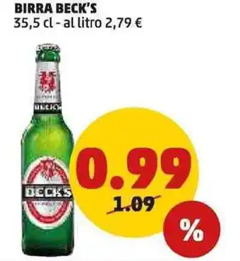 PENNY BIRRA BECK'S 35,5cl offerta
