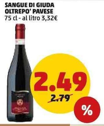 PENNY SANGUE DI GIUDA OLTREPO' PAVESE 75 cl offerta