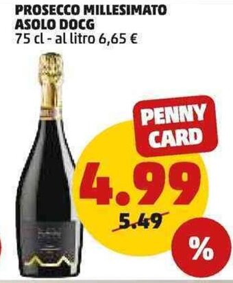 PENNY PROSECCO MILLESIMATO ASOLO DOCG 75 cl offerta