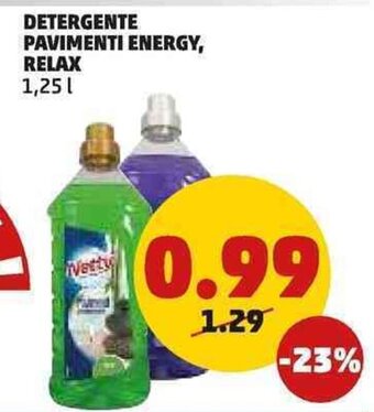DETERGENTE PAVIMENTI ENERGY, RELAX 1,25 l