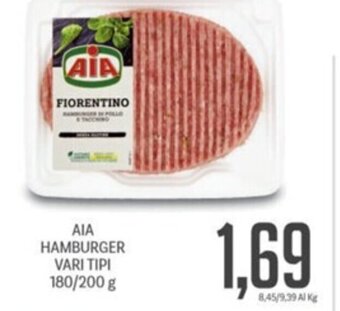 Supermercati Piccolo AIA HAMBURGER VARI TIPI 180/200 g offerta