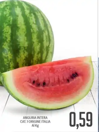 Supermercati Piccolo ANGURIA INTERA CAT.1 ORIGINE ITALIA Al Kg offerta