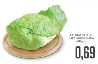 Supermercati Piccolo LATTUGA ICEBERG CAT.1 ORIGINE ITALIA Al Pezzo offerta