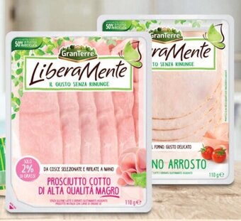 Supermercati Piccolo GRAN TERRE LIBERA MENTE PROSCIUTTO COTTO DI ALTA QUALITÀ/ TACCHINO ARROSTO -110 g offerta